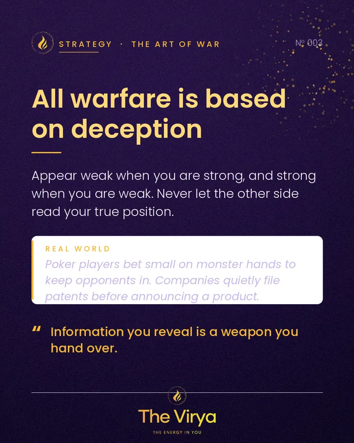 All warfare is based on deception