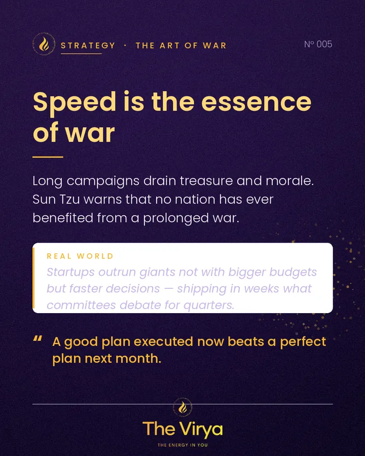 Speed is the essence of war