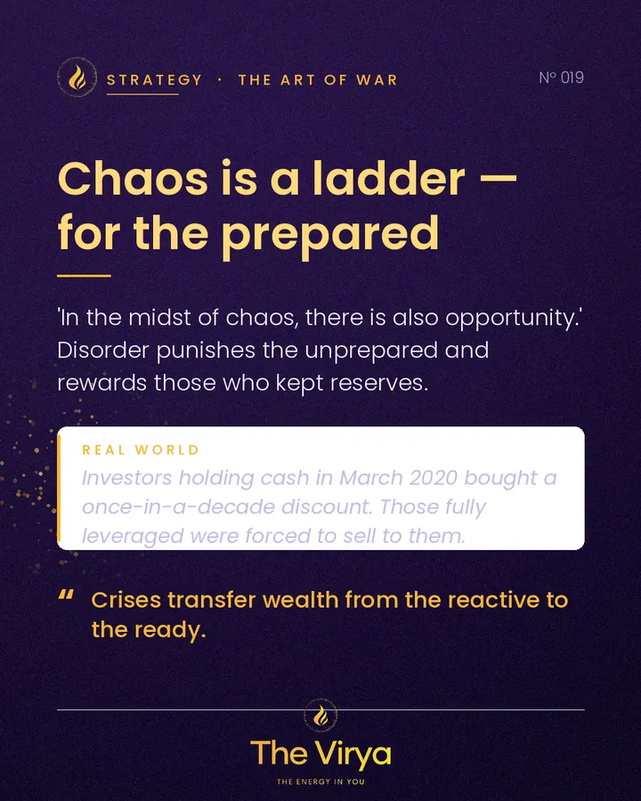 Chaos is a ladder, for the prepared