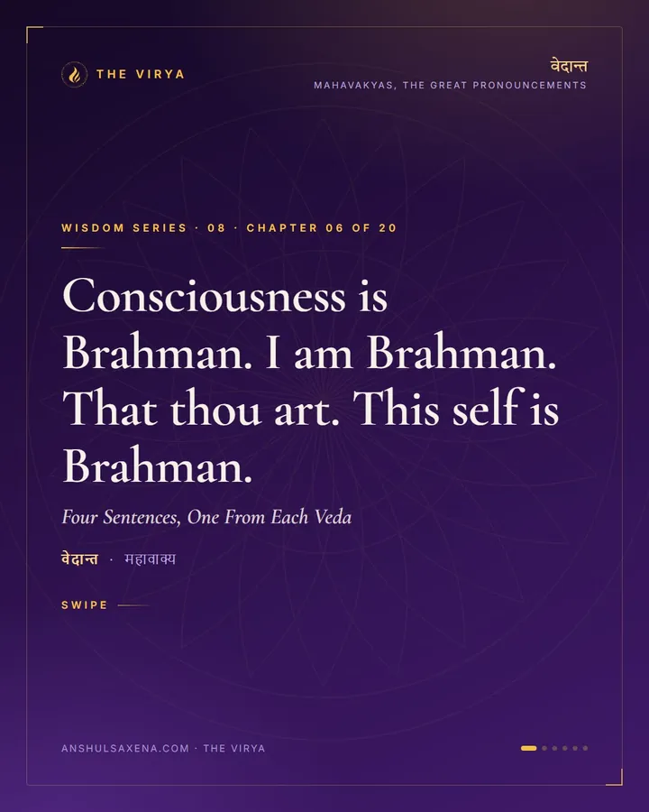 Four Sentences, One From Each Veda, card 1 of 6