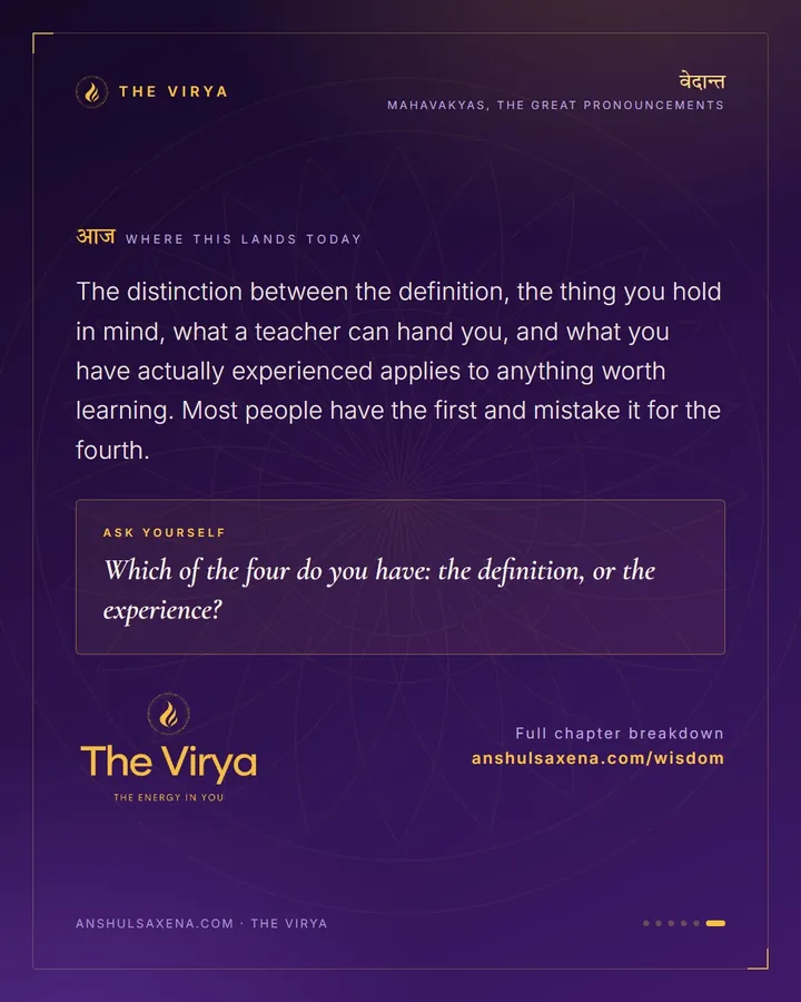 Four Sentences, One From Each Veda, card 6 of 6