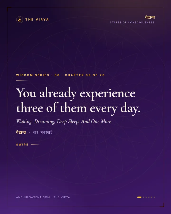 Waking, Dreaming, Deep Sleep, And One More, card 1 of 6