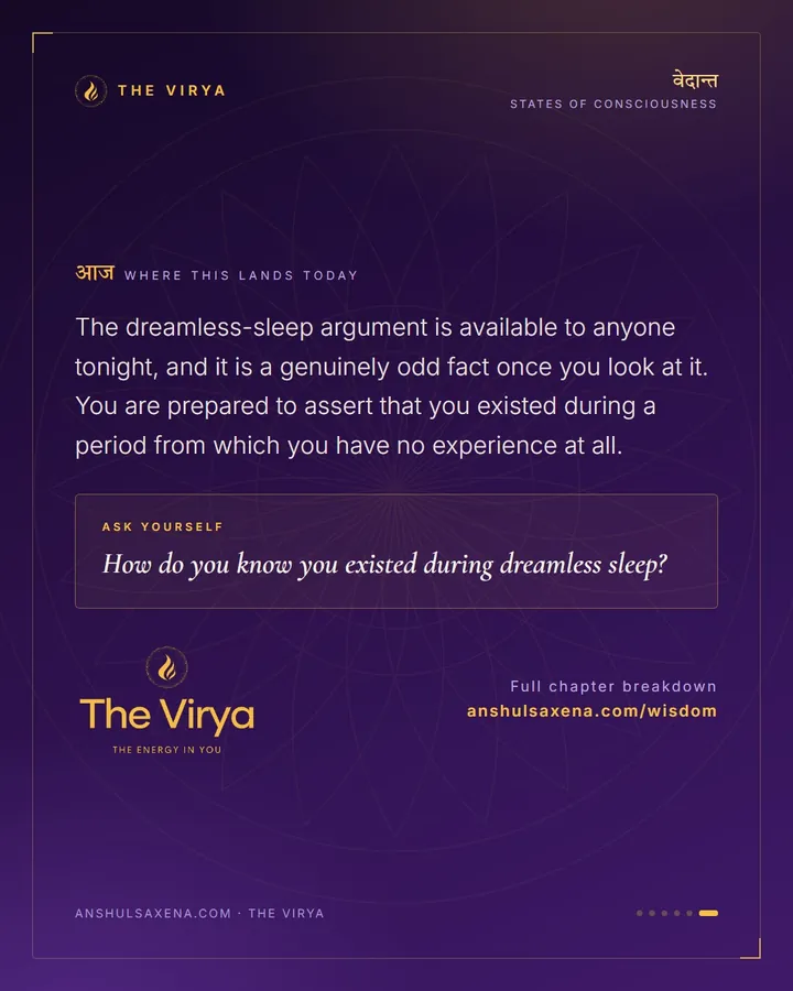Waking, Dreaming, Deep Sleep, And One More, card 6 of 6