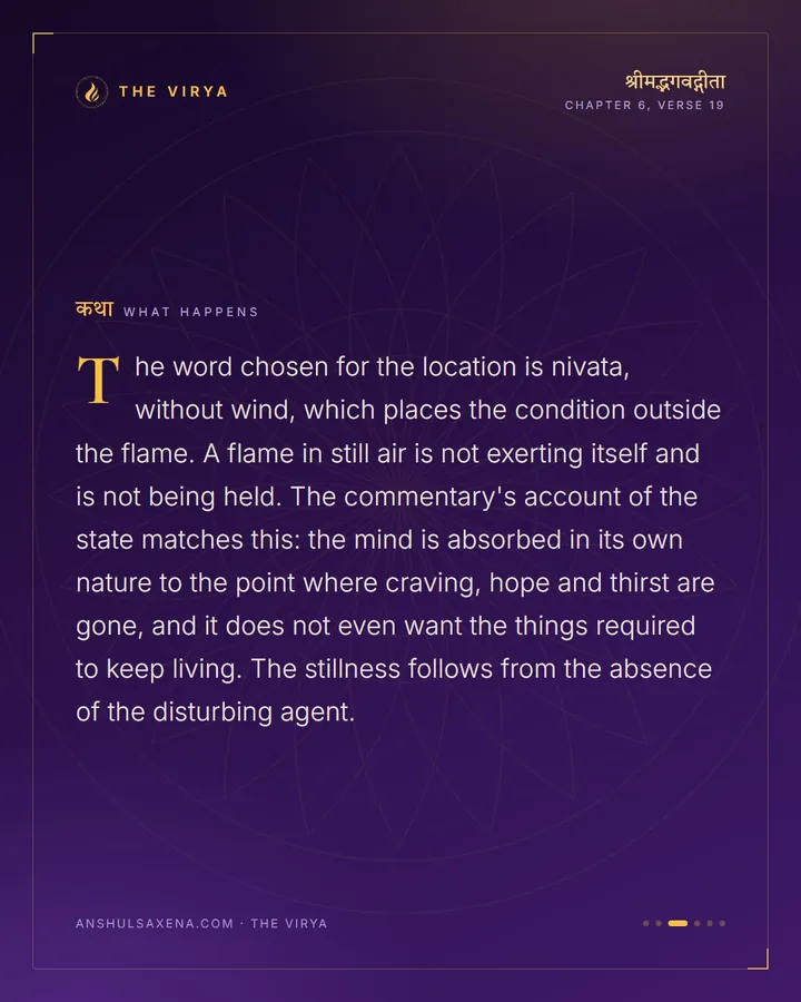 A Lamp Where There Is No Wind, card 3 of 6