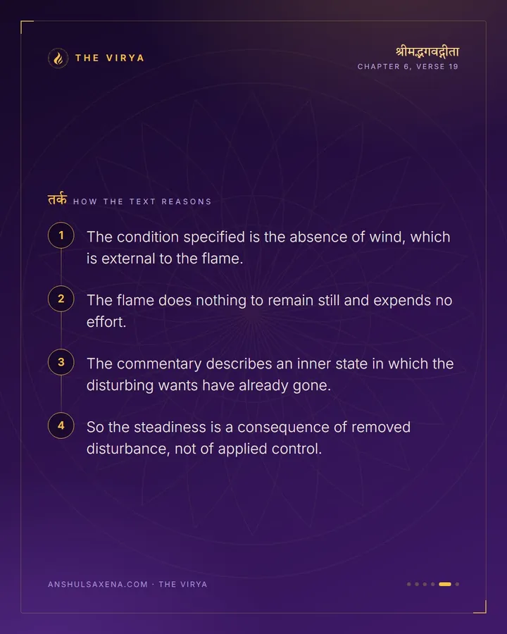 A Lamp Where There Is No Wind, card 5 of 6
