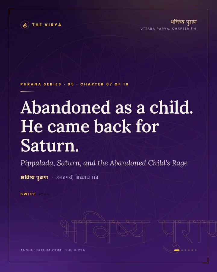 Pippalada, Saturn, and the Abandoned Child's Rage, card 1 of 6