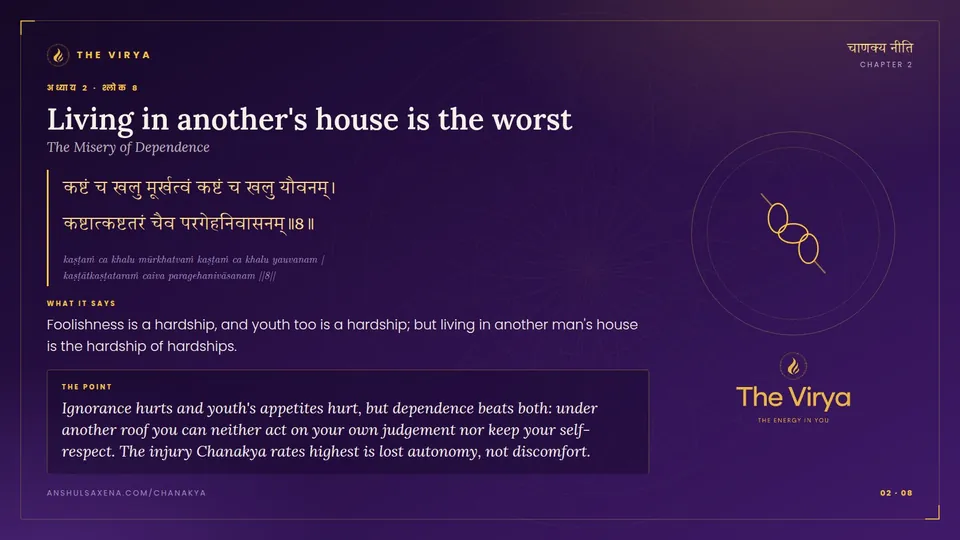 2.8, The Misery of Dependence: Living in another's house is the worst