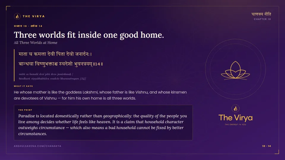 10.14, All Three Worlds at Home: Three worlds fit inside one good home