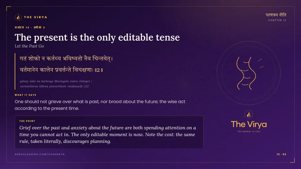 13.2, Let the Past Go: The present is the only editable tense