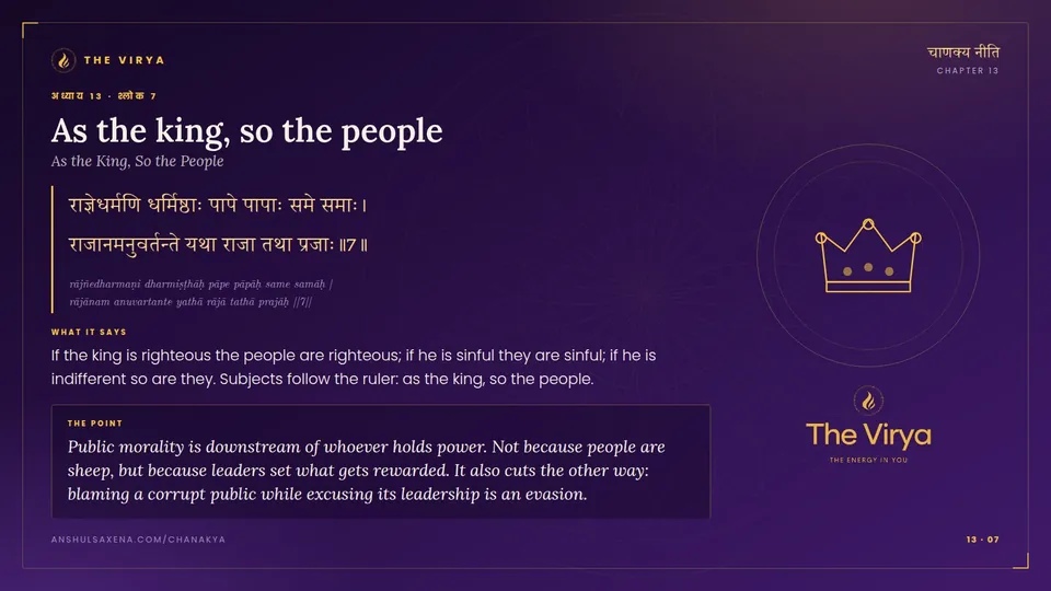 13.7, As the King: As the king, so the people