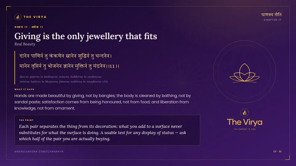 17.11, Real Beauty: Giving is the only jewelry that fits