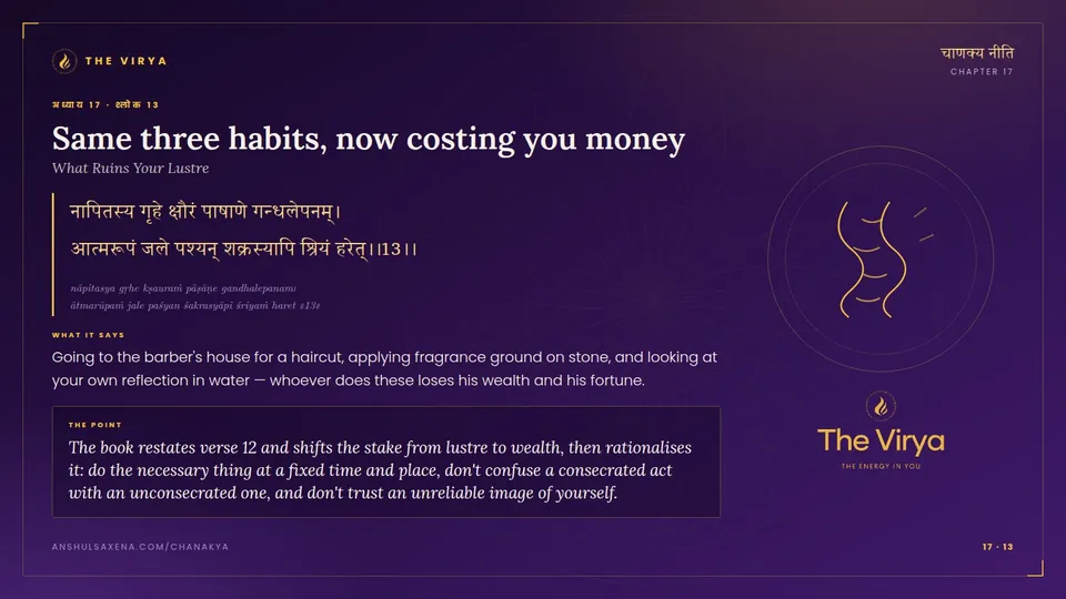 17.13, What Ruins Your Lustre: Same three habits, now costing you money