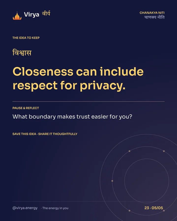 Closeness can include respect for privacy. Reflection: What boundary makes trust easier for you? Save this idea and share it thoughtfully.
