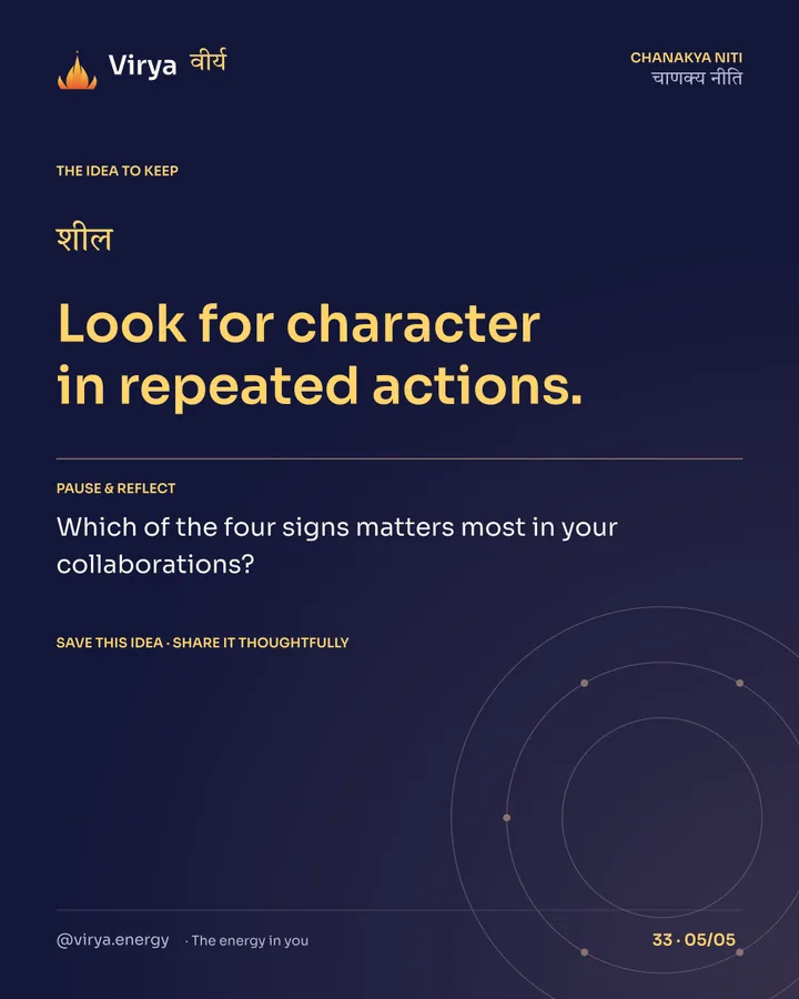 Look for character in repeated actions. Reflection: Which of the four signs matters most in your collaborations? Save this idea and share it thoughtfully.