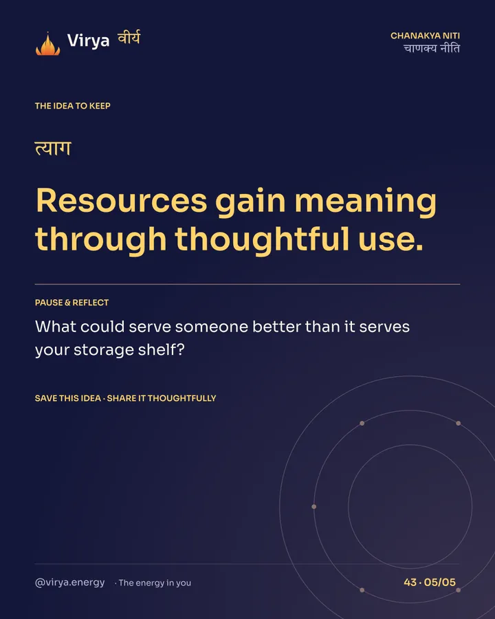 Resources gain meaning through thoughtful use. Reflection: What could serve someone better than it serves your storage shelf? Save this idea and share it thoughtfully.