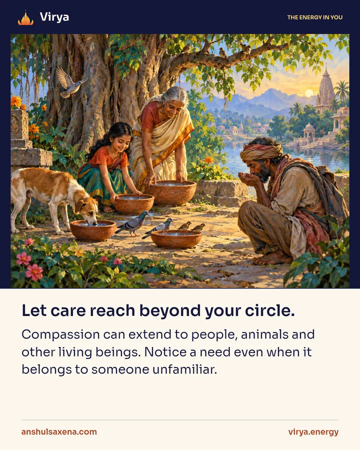 Painting for Let compassion reach every being