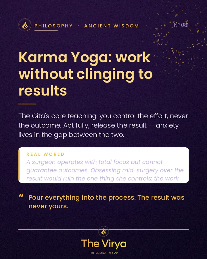 Karma Yoga: work without clinging to results