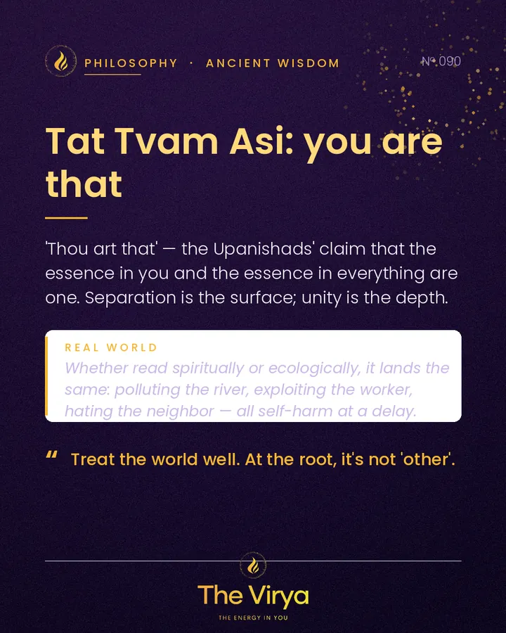 Tat Tvam Asi: you are that