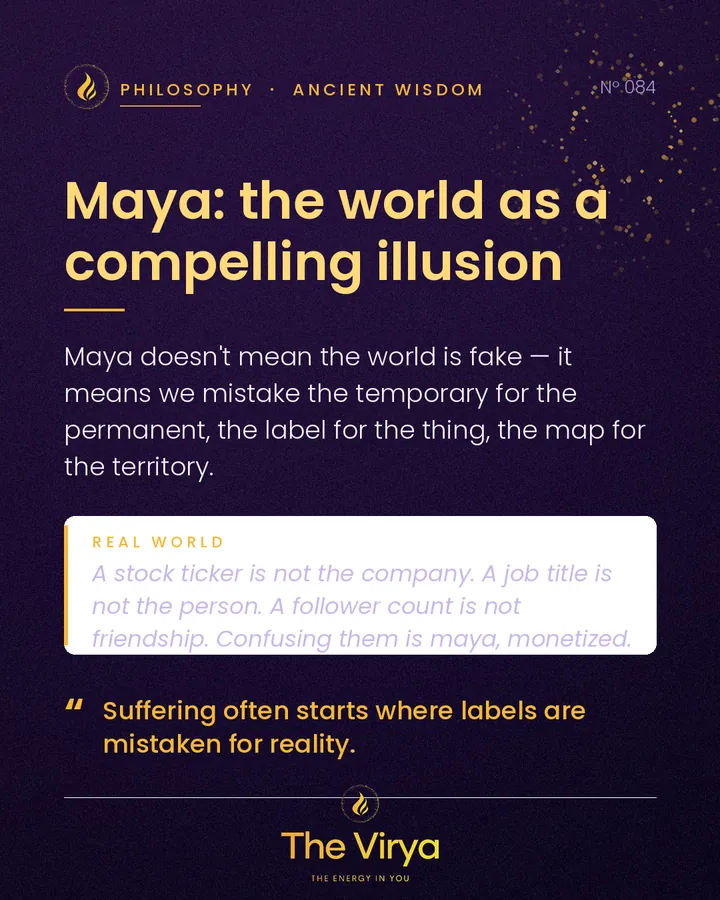 Maya: the world as a compelling illusion