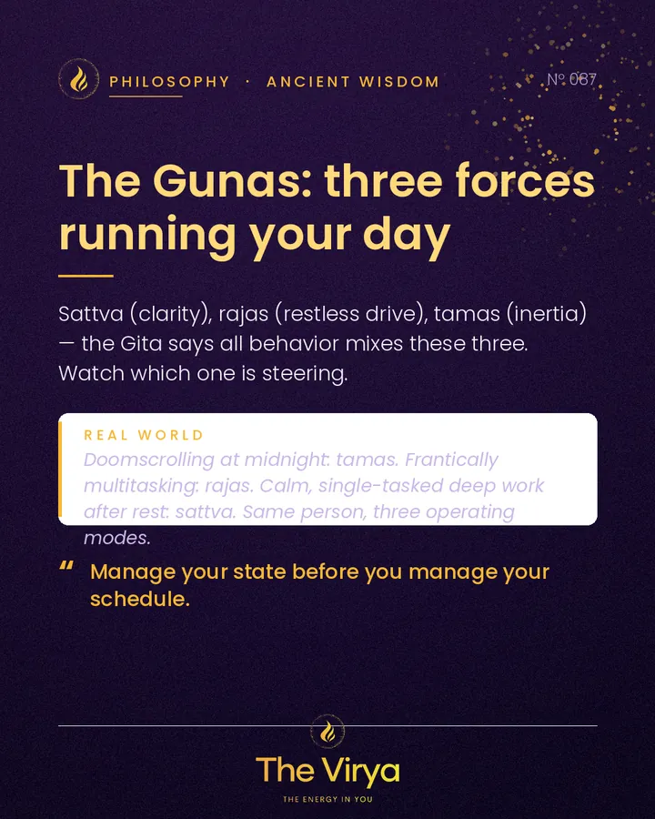 The Gunas: three forces running your day