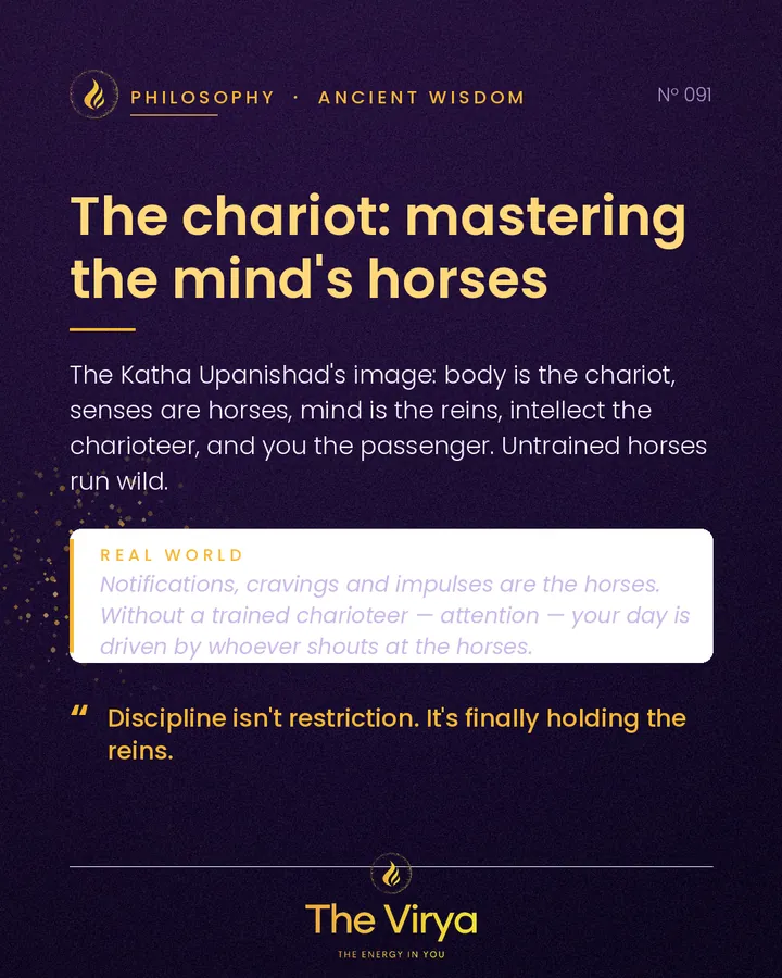 The chariot: mastering the mind's horses