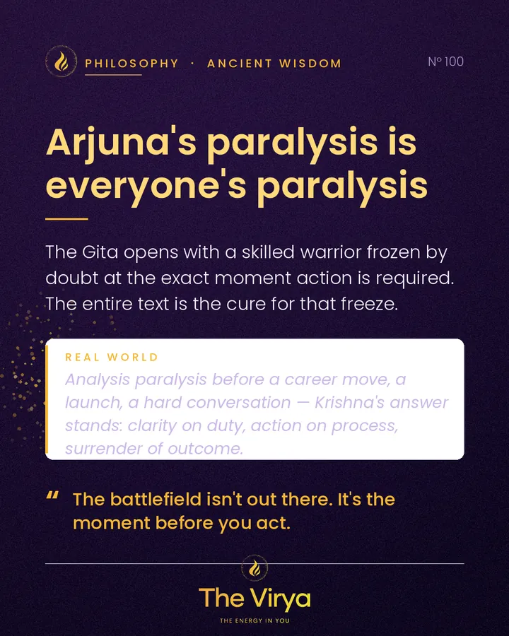 Arjuna's paralysis is everyone's paralysis