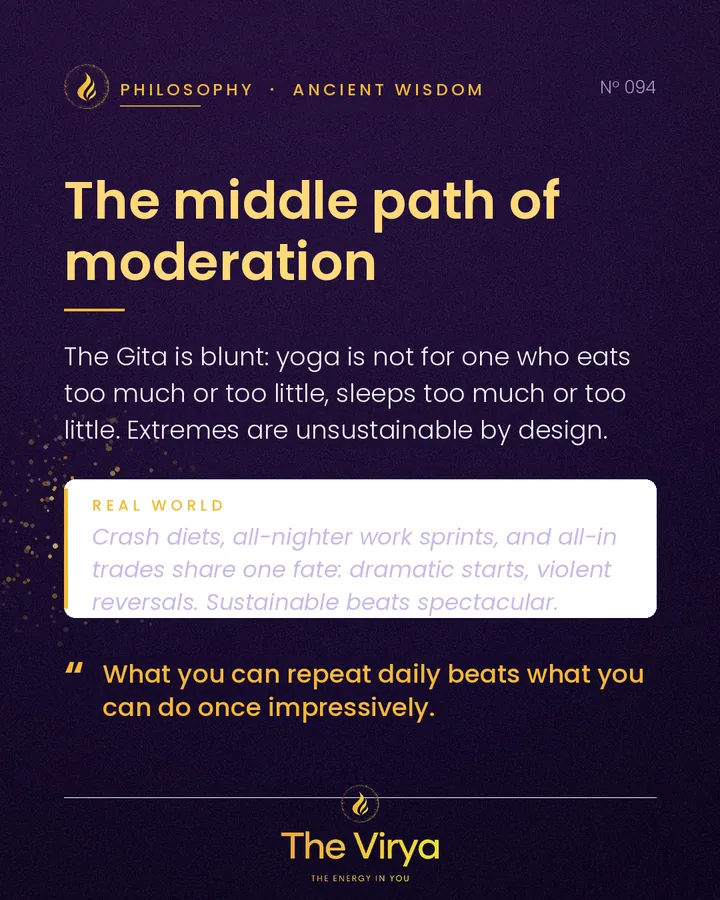 The middle path of moderation