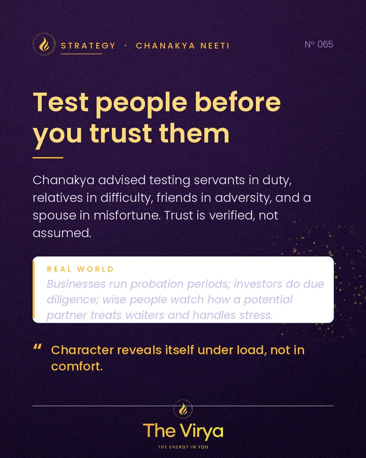 Test people before you trust them