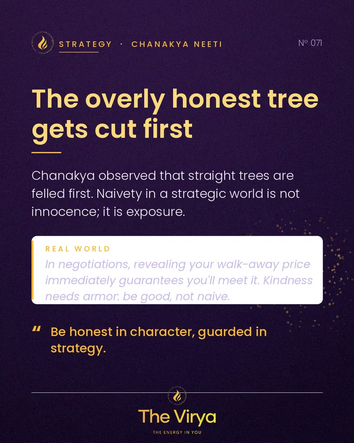 The overly honest tree gets cut first