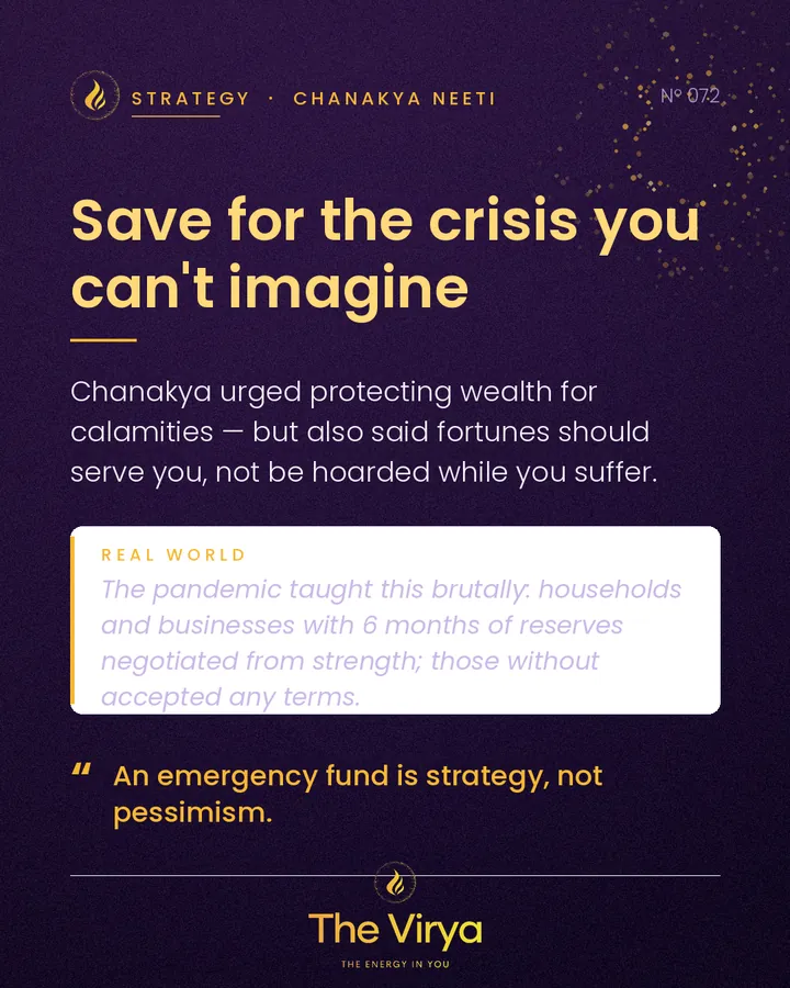 Save for the crisis you can't imagine