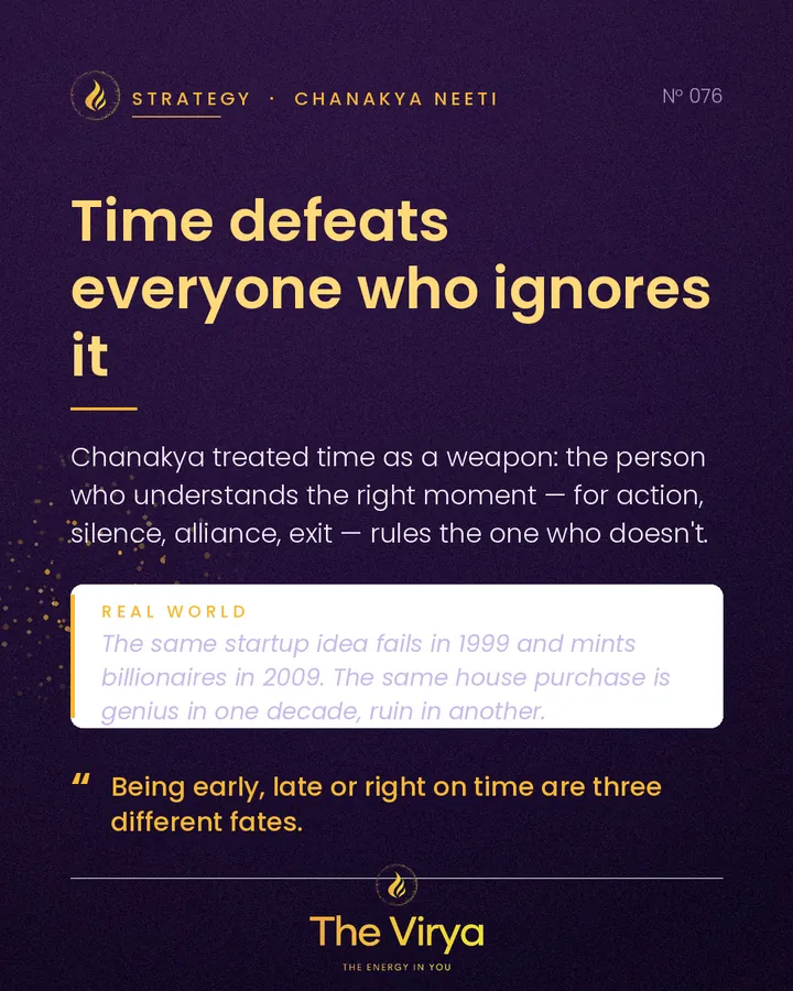 Time defeats everyone who ignores it