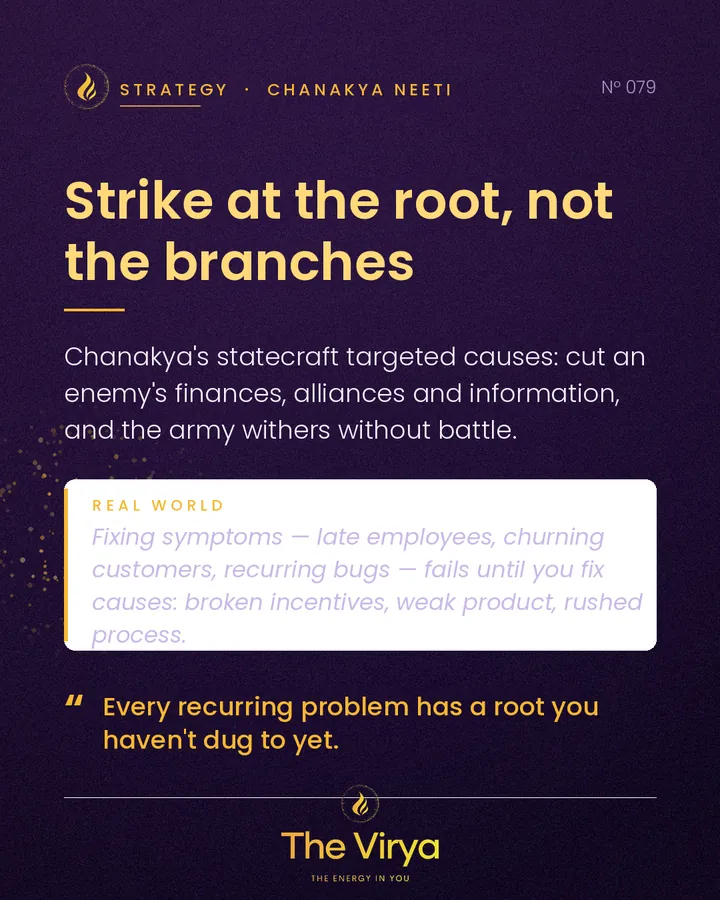 Strike at the root, not the branches