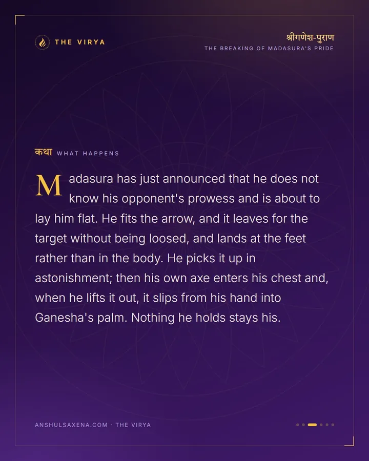The Arrow Fell At His Feet, card 3 of 6