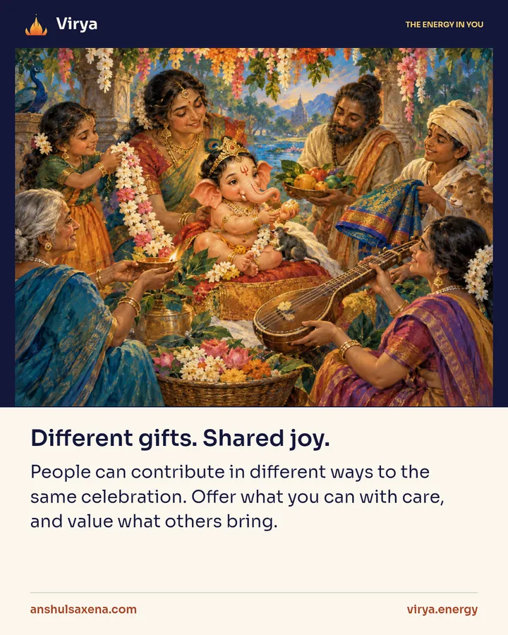 Painting for Different gifts. Shared joy