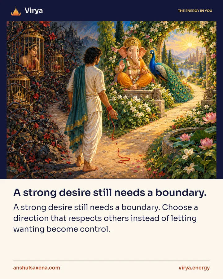 Painting for A strong desire still needs a boundary