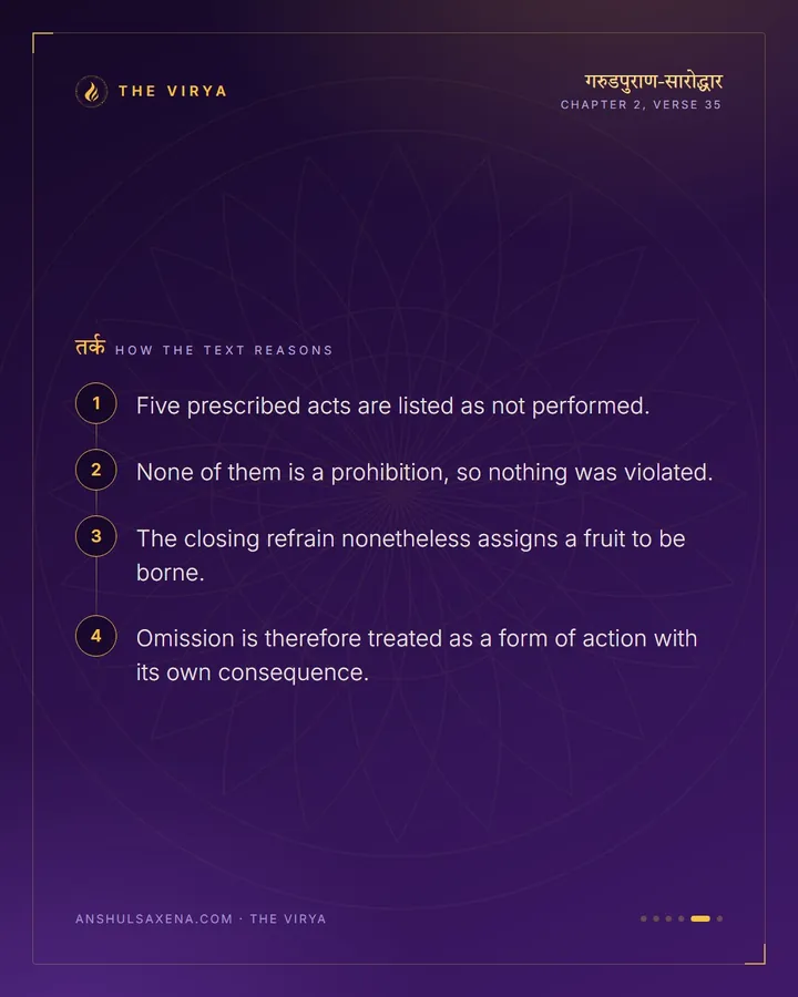 Five Things Not Done, card 5 of 6