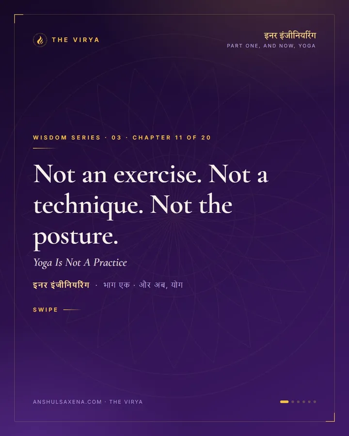 Yoga Is Not A Practice, card 1 of 6