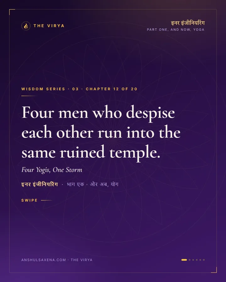 Four Yogis, One Storm, card 1 of 6