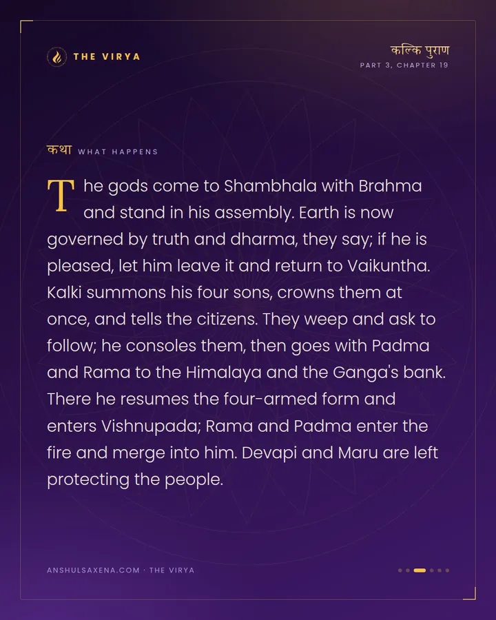 Kalki Returns and the Age Turns, card 3 of 6