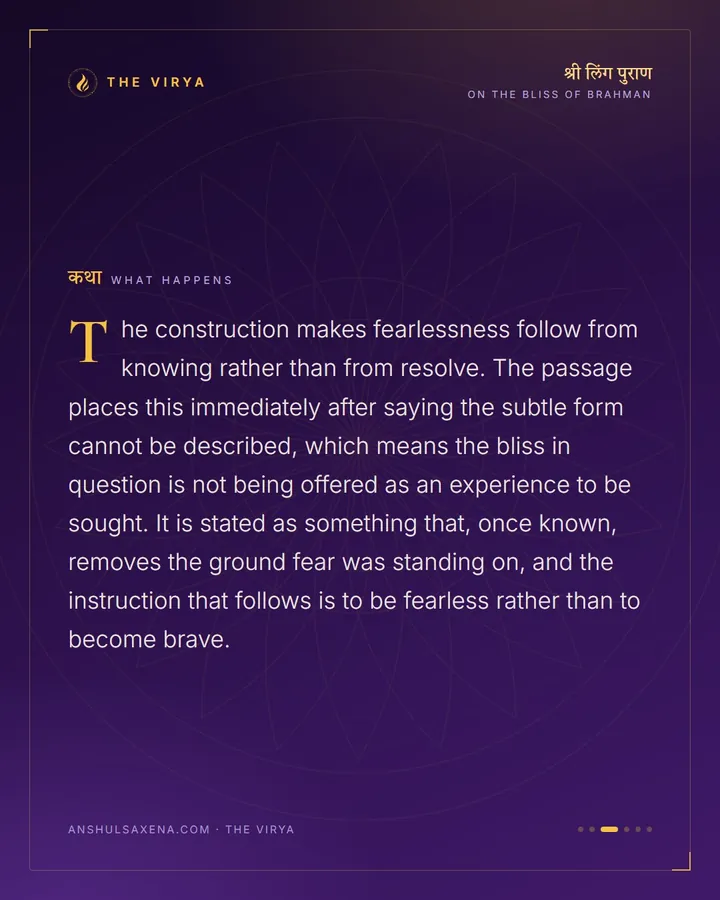 One Who Knows That Bliss Fears No One, card 3 of 6