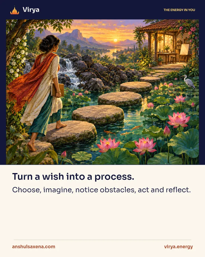 Turn a wish into a process, card 1 of 5