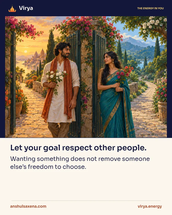 Let your goal respect other people, card 1 of 5
