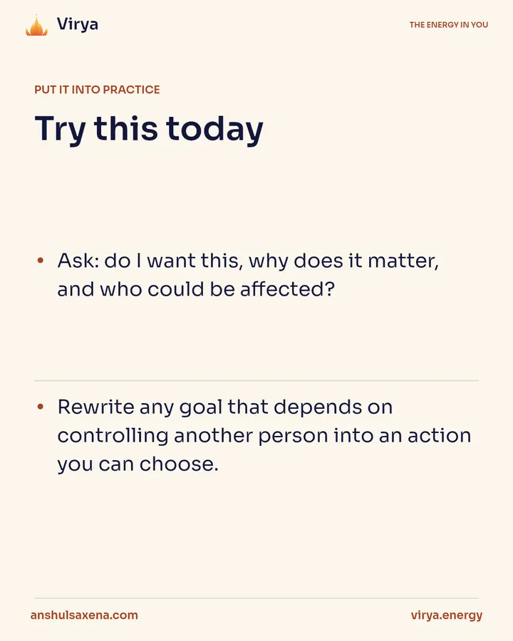 Let your goal respect other people, card 4 of 5
