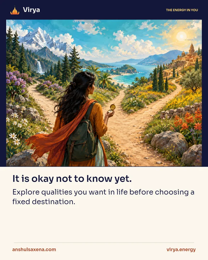 It is okay not to know yet, card 1 of 5