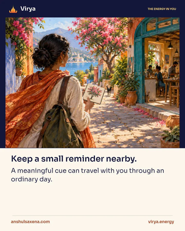Keep a small reminder nearby, card 1 of 5