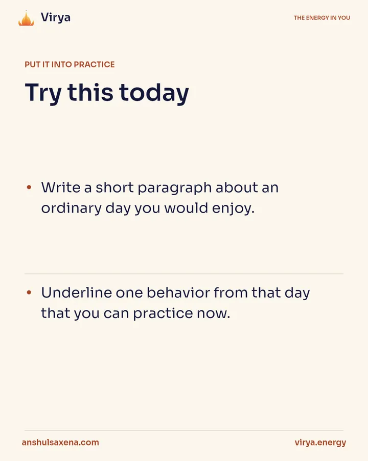 Write the life you want to practice, card 4 of 5