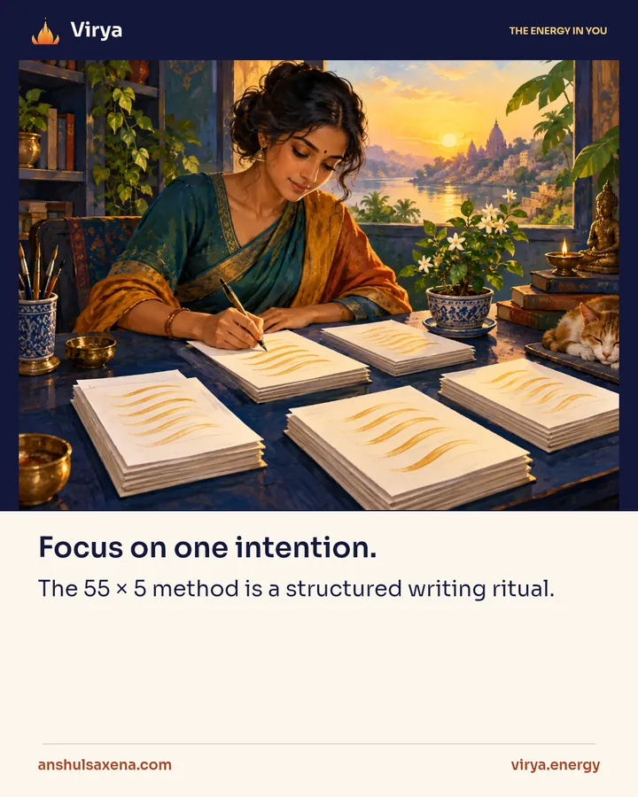 Focus on one intention, card 1 of 5