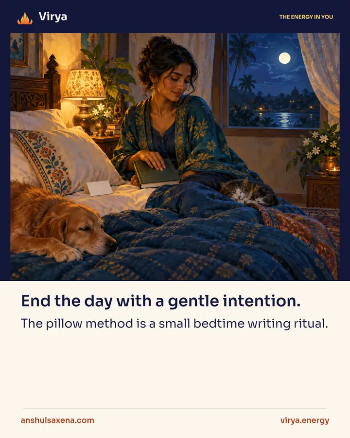 End the day with a gentle intention, card 1 of 5