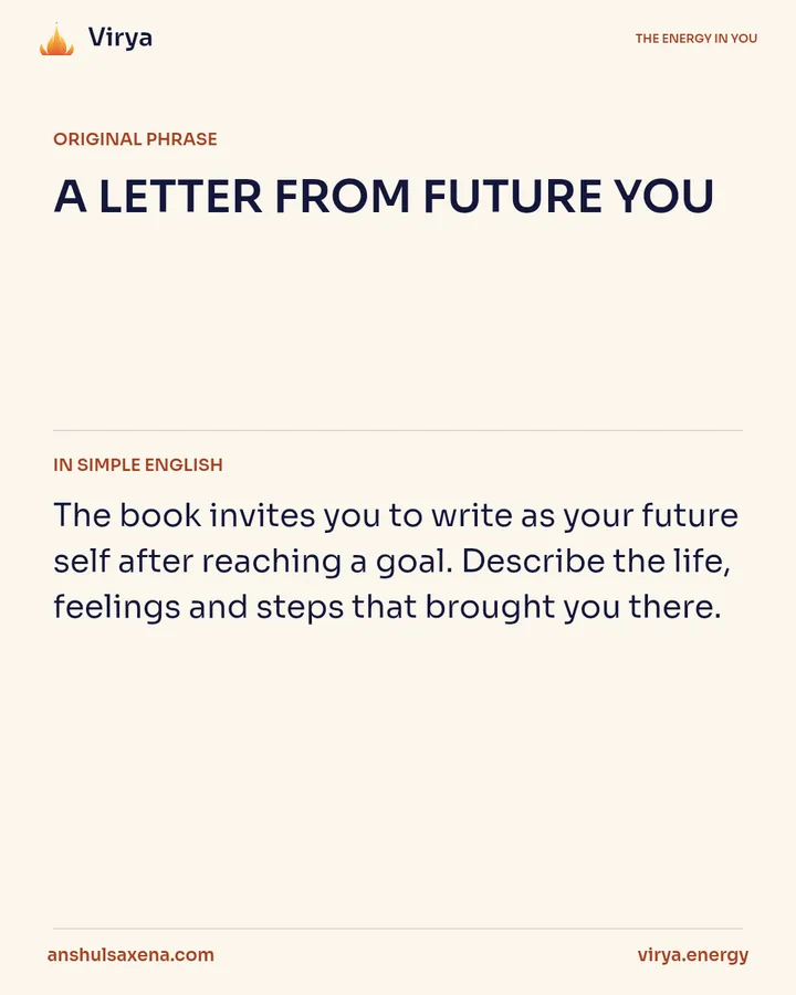 Write a letter from future you, card 2 of 5