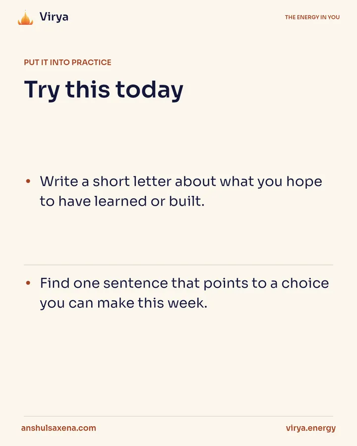 Write a letter from future you, card 4 of 5
